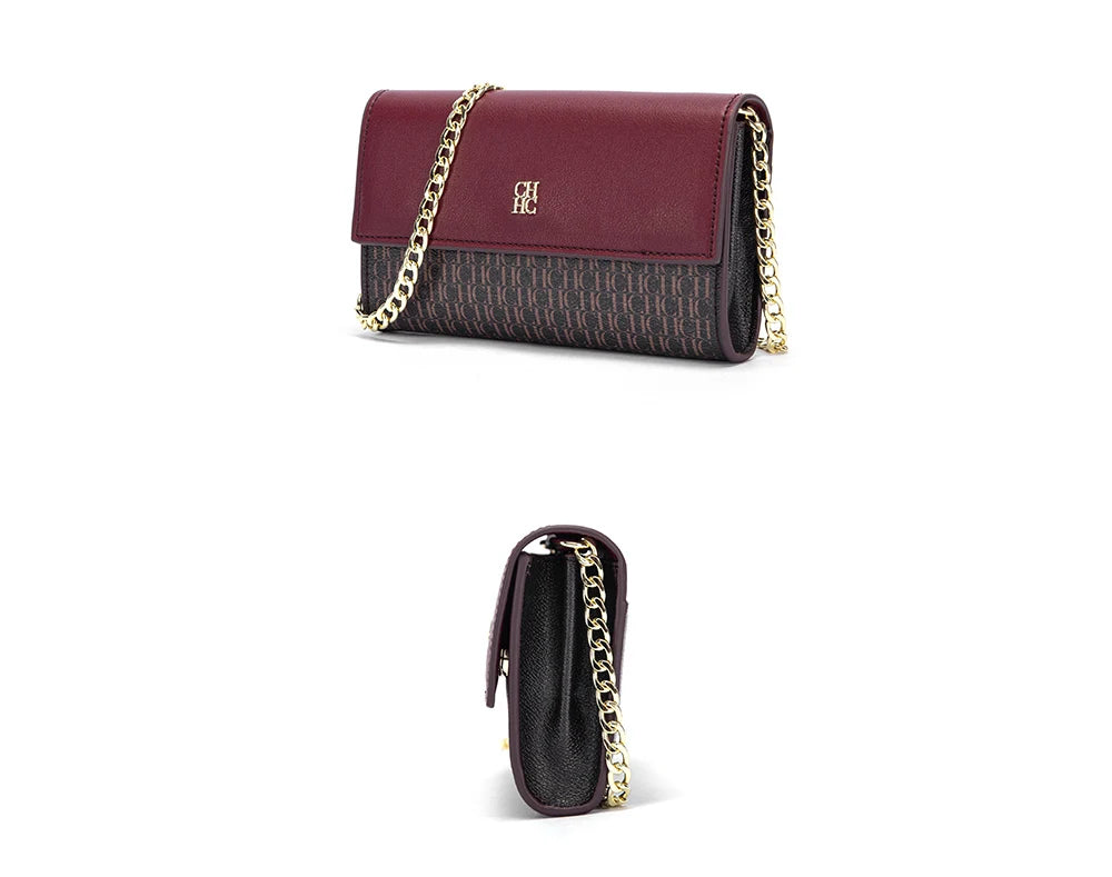 Bolsa de ombro feminina requintada e minimalista com alça de ombro de corrente design versátil para deslocamento e reuniões