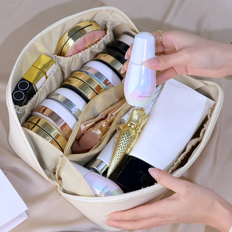 Bolsa de maquiagem para viagem, bolsa cosmética portátil para mulheres, à prova d'água, multifuncional, bolsa cosmética feminina