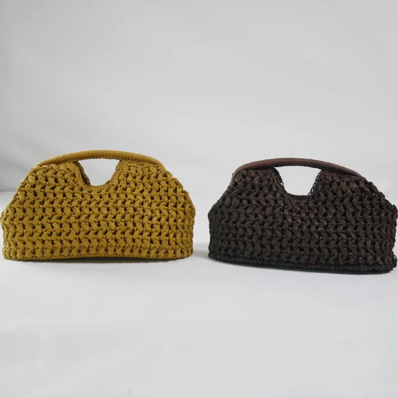 Senhoras elegantes corrente tecido bolsa de ombro palha moda ráfia crossbody saco de praia verão novo versátil bolsa feminina