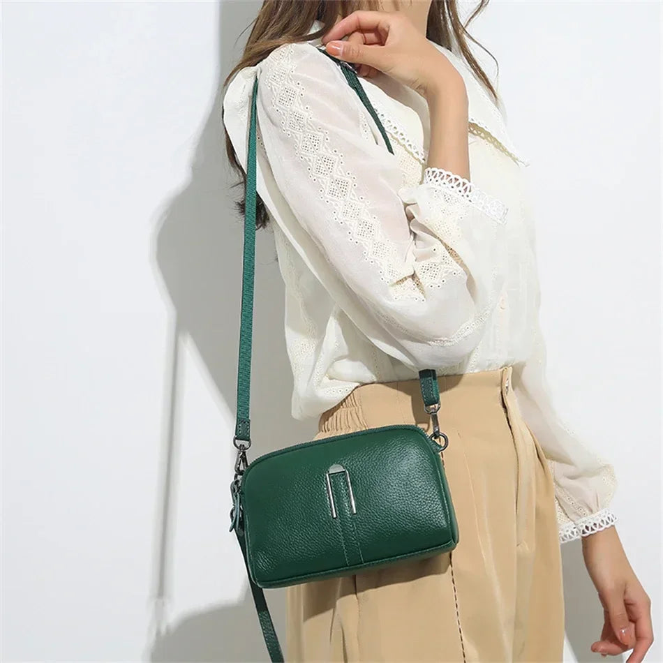Bolsa de ombro de couro genuíno de luxo bolsas femininas saco para mulher 2024 feminino embreagem sacos de telefone casual crossbody sacos do mensageiro