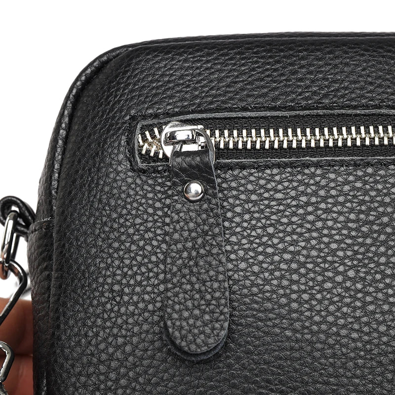 Alta qualidade de couro genuíno das mulheres crossbody sacos ombro 2023 luxo cor sólida bolsa couro vaca feminino mensageiro tote sac