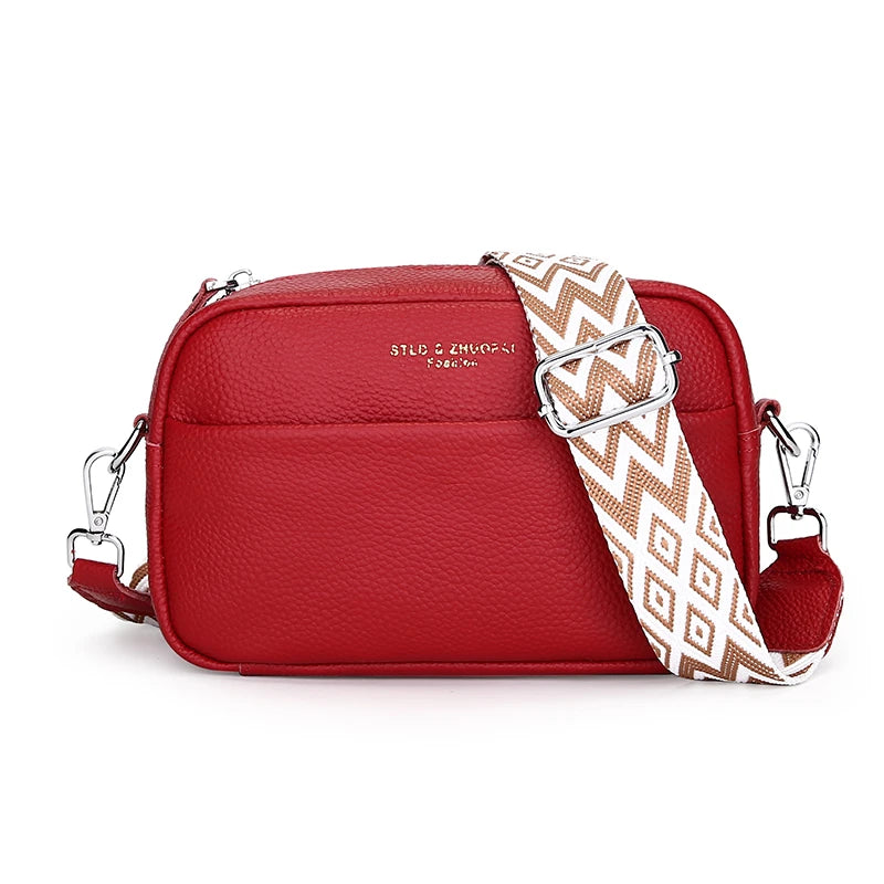 Alta qualidade de couro genuíno das mulheres crossbody sacos ombro 2023 luxo cor sólida bolsa couro vaca feminino mensageiro tote sac