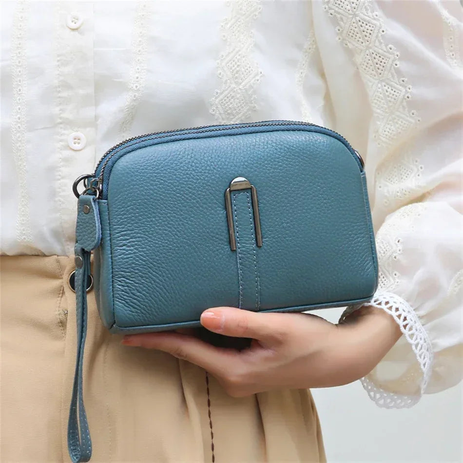Bolsa de ombro de couro genuíno de luxo bolsas femininas saco para mulher 2024 feminino embreagem sacos de telefone casual crossbody sacos do mensageiro