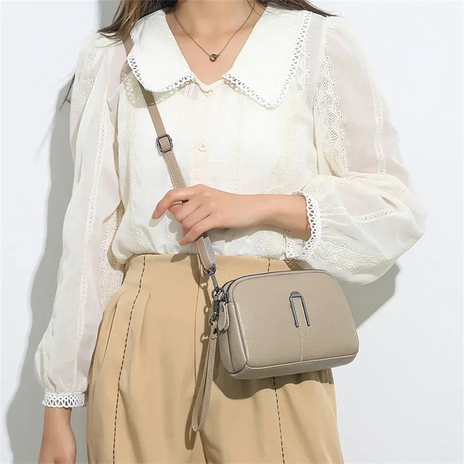 Bolsa de ombro de couro genuíno de luxo bolsas femininas saco para mulher 2024 feminino embreagem sacos de telefone casual crossbody sacos do mensageiro