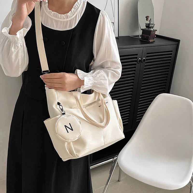 Bolsa feminina impermeável de ombro crossbody, bolsa tote oxford para estudantes, bolsa feminina para mulheres