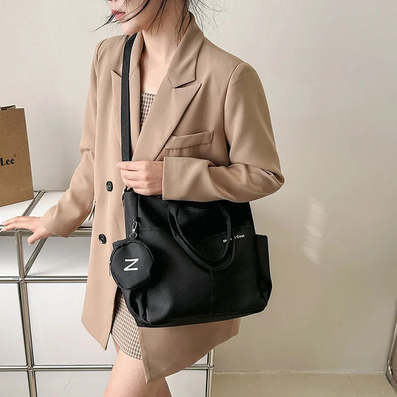 Bolsa feminina impermeável de ombro crossbody, bolsa tote oxford para estudantes, bolsa feminina para mulheres
