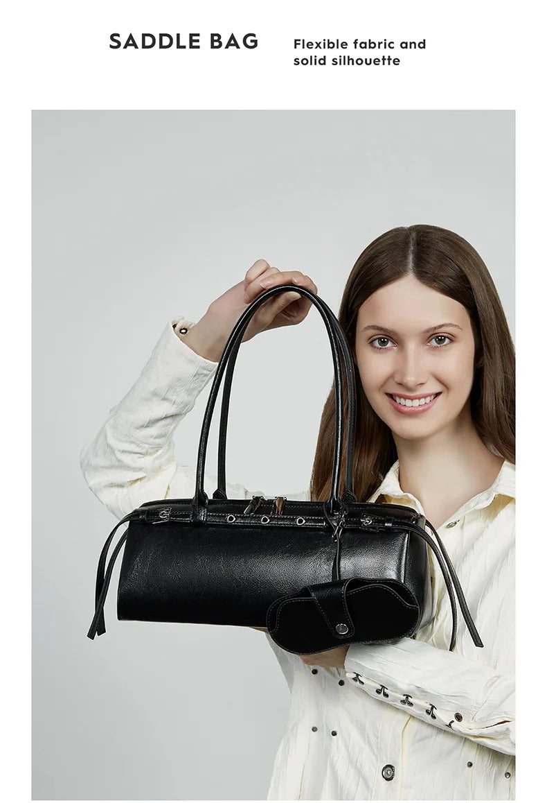 2025 nova bolsa de ombro feminina de couro genuíno luxo senhoras bolsa baguette saco feminino commuter compras axilas saco