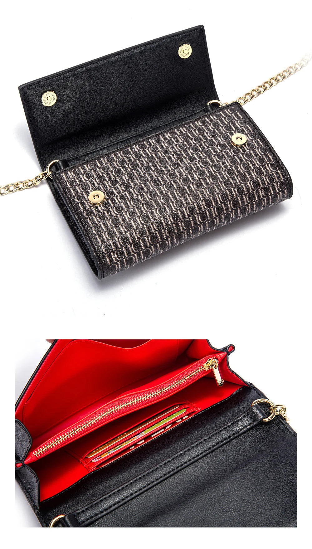 Bolsa de ombro feminina requintada e minimalista com alça de ombro de corrente design versátil para deslocamento e reuniões
