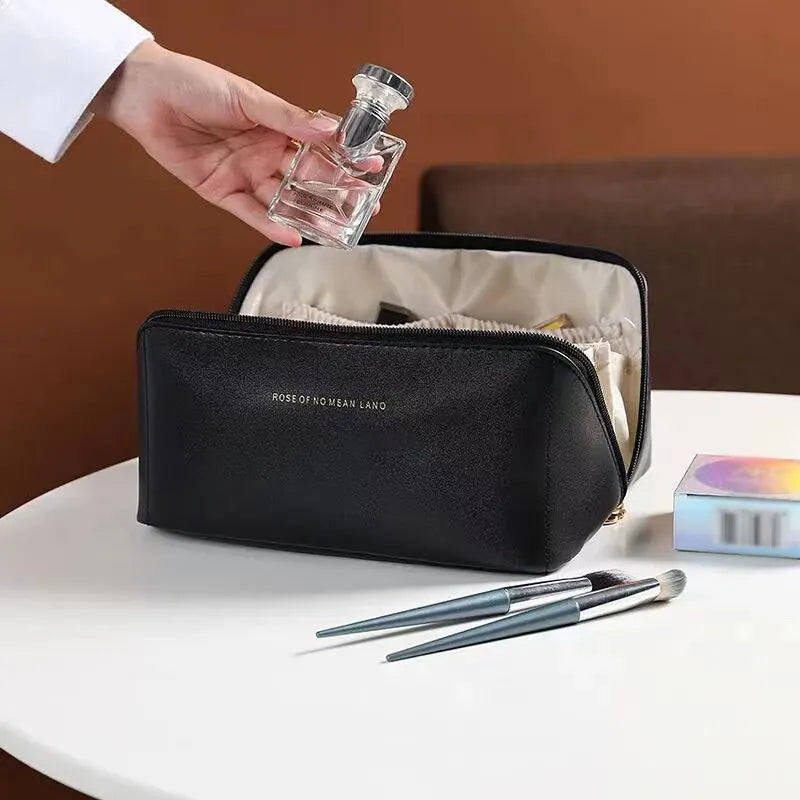 Bolsa de maquiagem para viagem, bolsa cosmética portátil para mulheres, à prova d'água, multifuncional, bolsa cosmética feminina