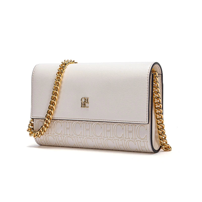 Bolsa de ombro feminina requintada e minimalista com alça de ombro de corrente design versátil para deslocamento e reuniões