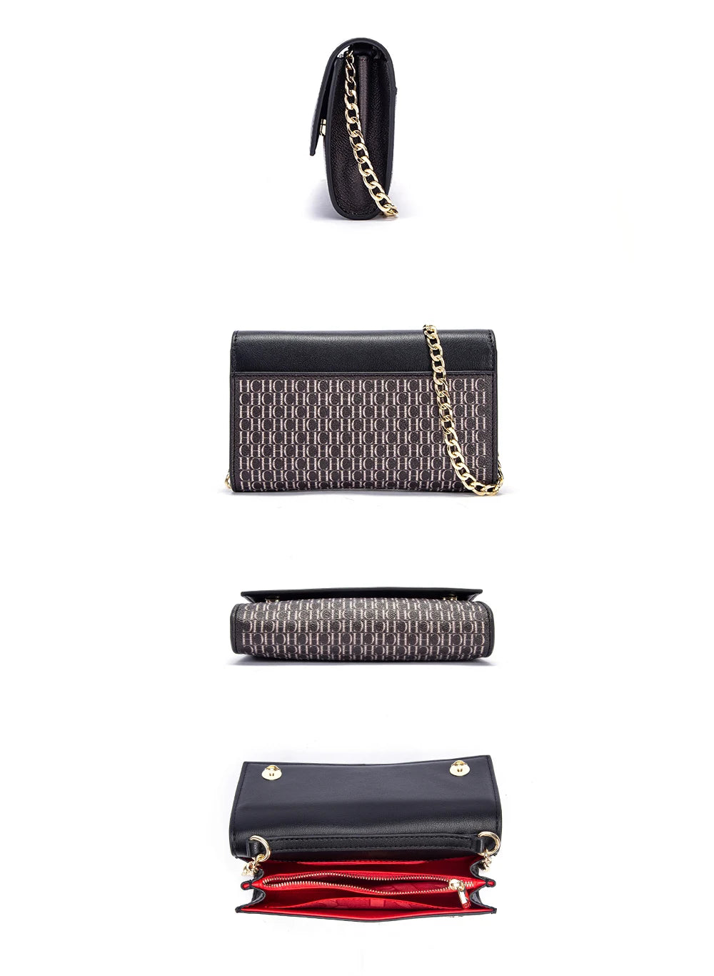 Bolsa de ombro feminina requintada e minimalista com alça de ombro de corrente design versátil para deslocamento e reuniões