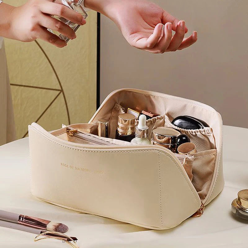 Bolsa de maquiagem para viagem, bolsa cosmética portátil para mulheres, à prova d'água, multifuncional, bolsa cosmética feminina