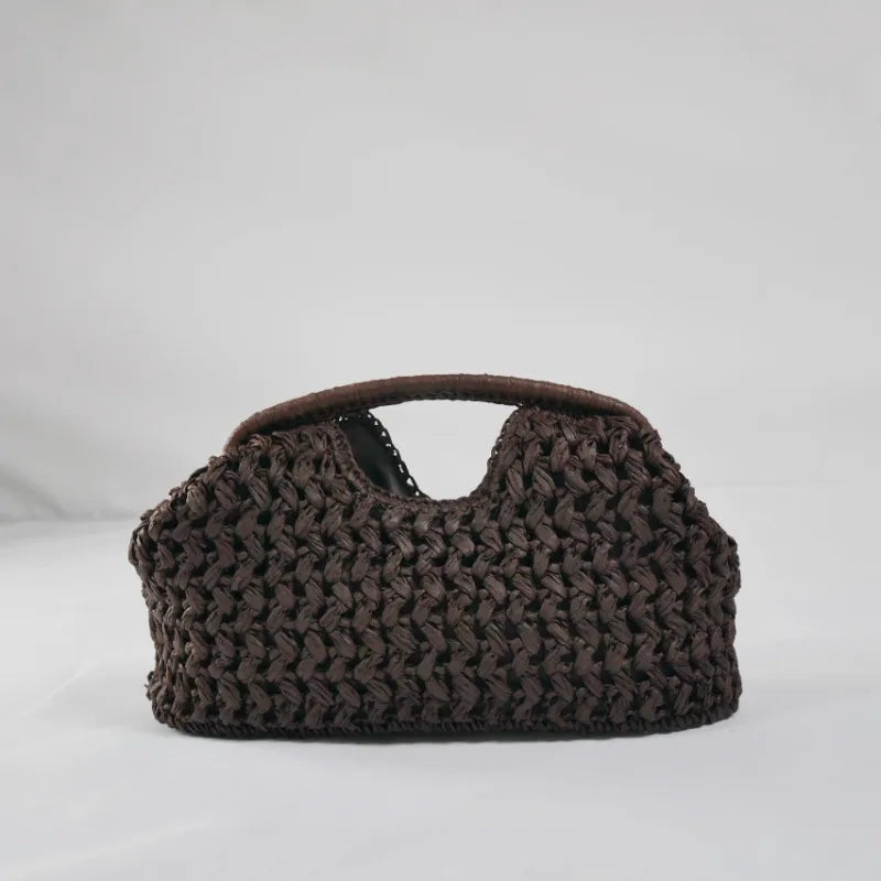 Senhoras elegantes corrente tecido bolsa de ombro palha moda ráfia crossbody saco de praia verão novo versátil bolsa feminina