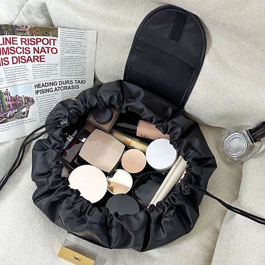 Mulheres cordão saco de cosméticos armazenamento de viagem saco de maquiagem organizador feminino compõem bolsa portátil à prova dwaterproof água caso de beleza de higiene pessoal