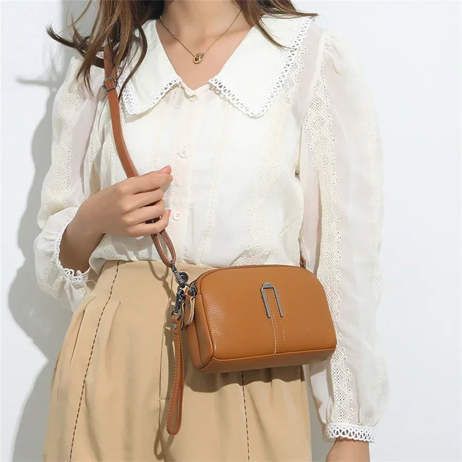 Bolsa de ombro de couro genuíno de luxo bolsas femininas saco para mulher 2024 feminino embreagem sacos de telefone casual crossbody sacos do mensageiro