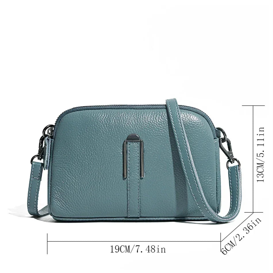Bolsa de ombro de couro genuíno de luxo bolsas femininas saco para mulher 2024 feminino embreagem sacos de telefone casual crossbody sacos do mensageiro