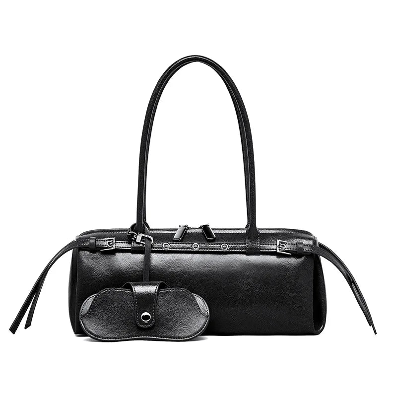 2025 nova bolsa de ombro feminina de couro genuíno luxo senhoras bolsa baguette saco feminino commuter compras axilas saco