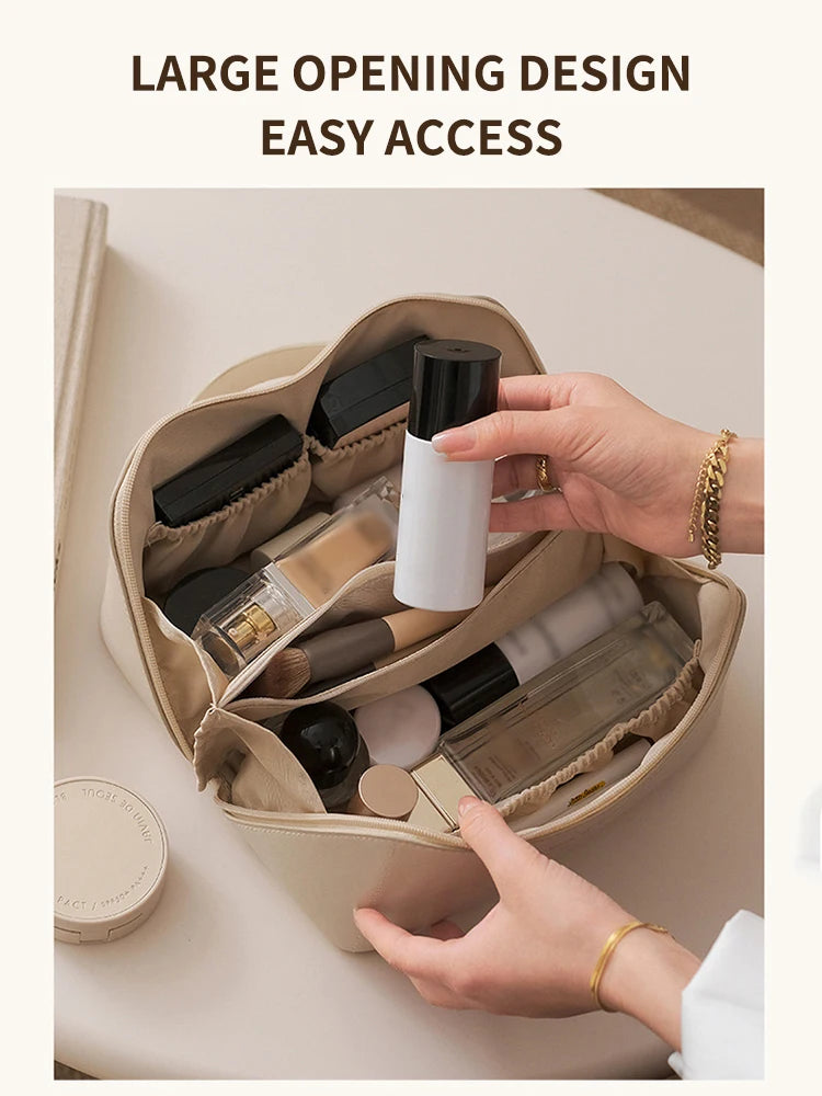 Bolsa de maquiagem para viagem, bolsa cosmética portátil para mulheres, à prova d'água, multifuncional, bolsa cosmética feminina