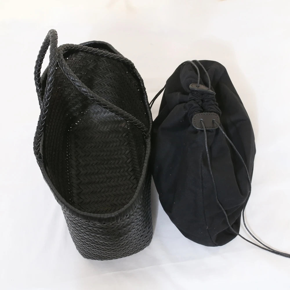 Bolsas femininas de couro genuíno bolsa de ombro tecelagem casual saco de compras vintage grande tote bolsa de mão cruz senhora